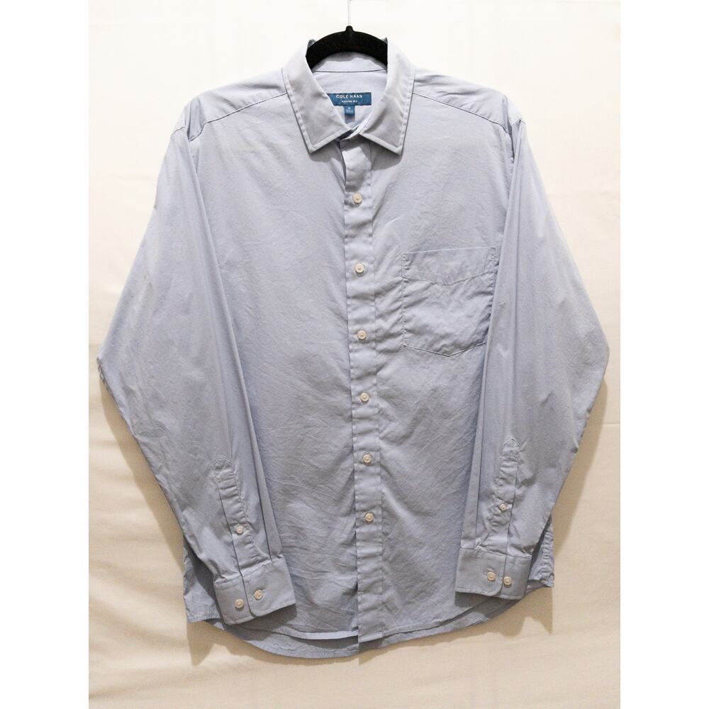 COLE HAAN Men Dress Shirt Classic Button Long Sleeve  Size:M C4-26